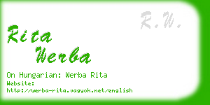 rita werba business card